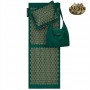 Килимок акупунктурний з подушкою 4FIZJO Eco Mat XL Аплікатор Кузнєцова 4FJ0290 Navy Green/Gold