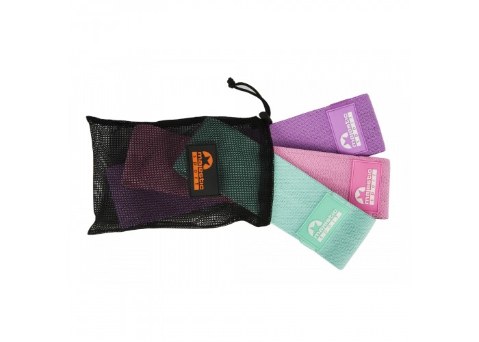 Резинки для фітнесу з тканини Majestic Sport Hip Band набір 3 шт 13-37 кг M-HB-4503