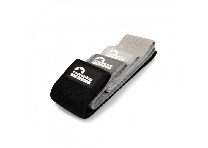 Резинки для фітнесу з тканини Majestic Sport Hip Band набір 3 шт 13-37 кг M-HB-4504