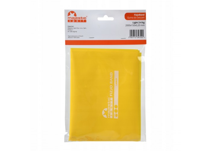Стрічка-еспандер Majestic Sport FizjoBand 200 х 15 см для спорту та реабілітації 2-4 кг 34750