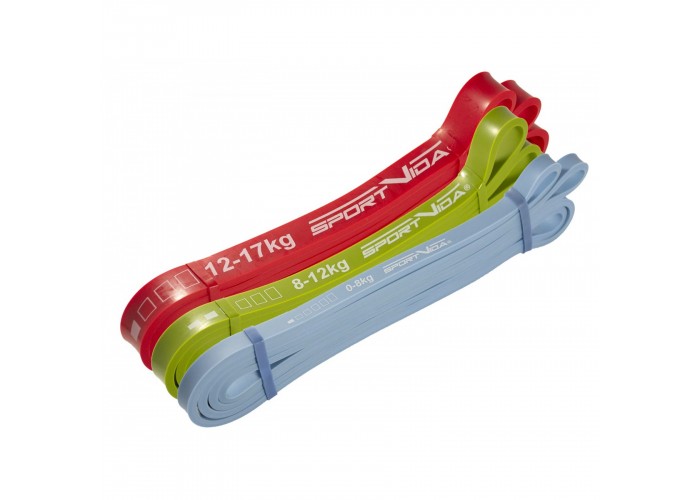 Еспандер-петля (резина для фітнесу і спорту) SportVida Power Band 3 шт 0-17 кг SV-HK0190-1