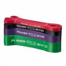 Еспандер-петля 4FIZJO Power Band 6-36 кг (резина для фітнесу і спорту) набір 4 шт 4FJ0063
