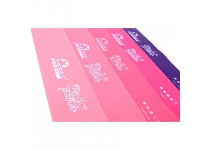 Резинки для фітнесу Majestic Sport Pink Power Mini Band набір 5 шт 5-25 кг GVR2008