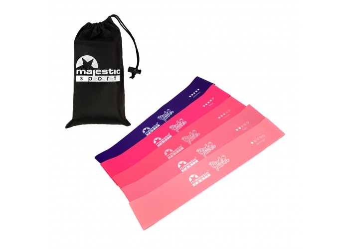 Резинки для фітнесу Majestic Sport Pink Power Mini Band набір 5 шт 5-25 кг GVR2008