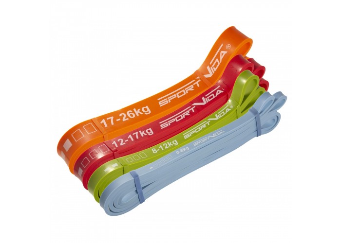Еспандер-петля (резина для фітнесу і спорту) SportVida Power Band 4 шт 0-26 кг SV-HK0190-2