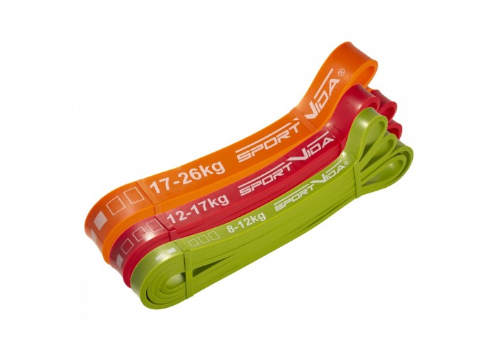 Еспандер-петля (резина для фітнесу і спорту) SportVida Power Band 3 шт 8-26 кг SV-HK0190-5