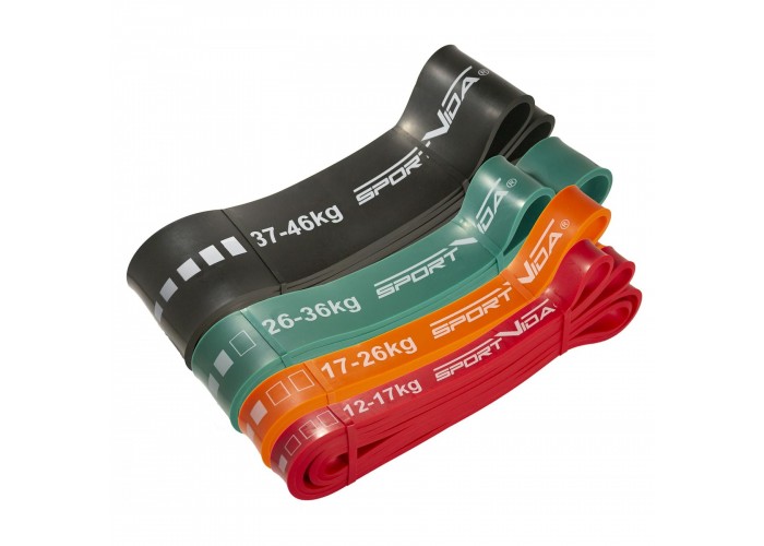 Еспандер-петля (резина для фітнесу і спорту) SportVida Power Band 4 шт 12-46 кг SV-HK0190-4
