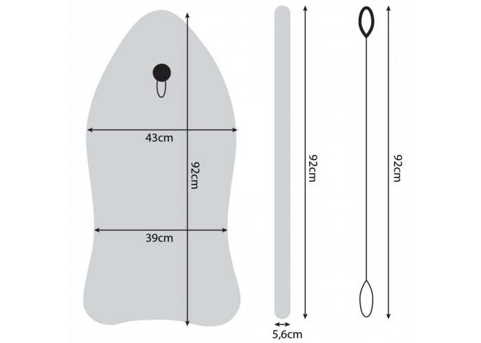 Бодіборд-дошка для плавання на хвилях SportVida Bodyboard SV-BD0002-4