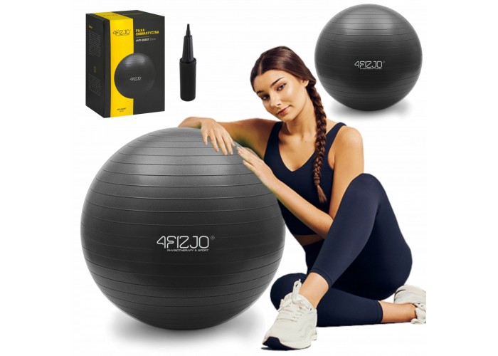М'яч для фітнесу (фітбол) 4FIZJO 85 см Anti-Burst 4FJ0028 Black