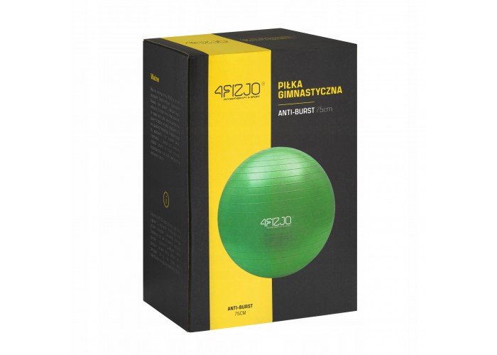 М'яч для фітнесу (фітбол) 4FIZJO 75 см Anti-Burst 4FJ0029 Green