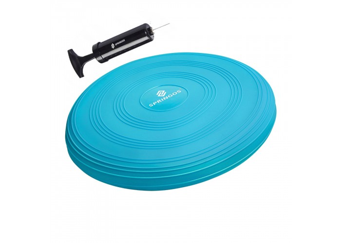 Балансувальна подушка (сенсомоторна) масажна Springos PRO FA0088 Sky Blue