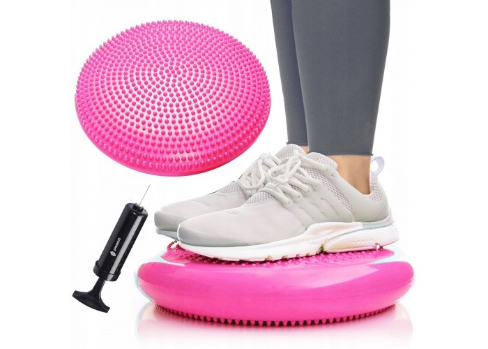 Балансувальна подушка (сенсомоторна) масажна Springos FA0079 Pink