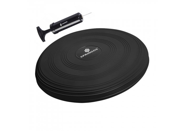 Балансувальна подушка (сенсомоторна) масажна Springos PRO FA0084 Black