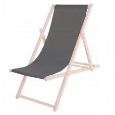Шезлонг (крісло-лежак) дерев'яний для пляжу, тераси та саду Springos DC0001 GR