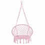 Підвісне крісло-гойдалка (плетене) Springos SPR0021 Pink