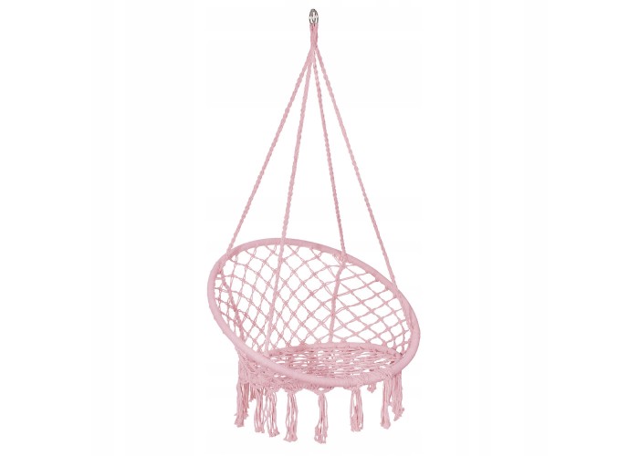 Підвісне крісло-гойдалка (плетене) Springos SPR0021 Pink