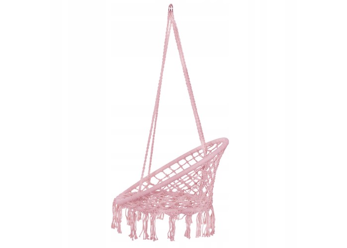 Підвісне крісло-гойдалка (плетене) Springos SPR0021 Pink