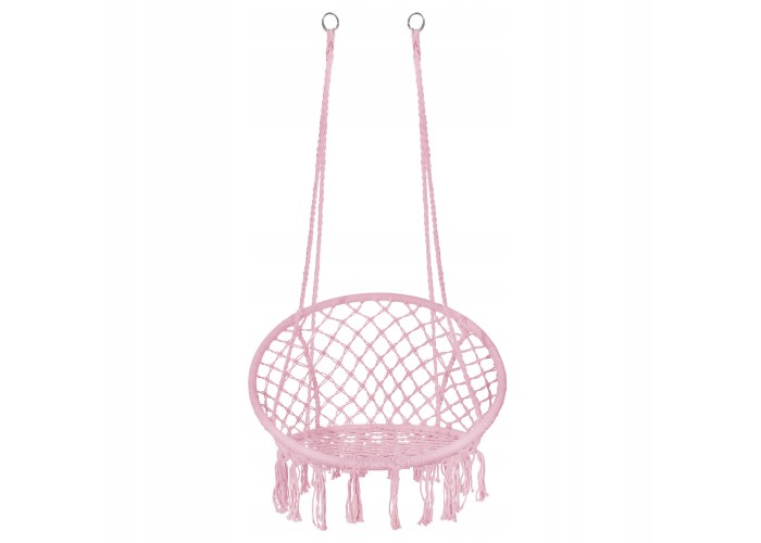 Підвісне крісло-гойдалка (плетене) Springos SPR0021 Pink