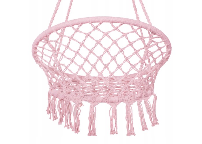 Підвісне крісло-гойдалка (плетене) Springos SPR0021 Pink