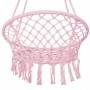 Підвісне крісло-гойдалка (плетене) Springos SPR0021 Pink