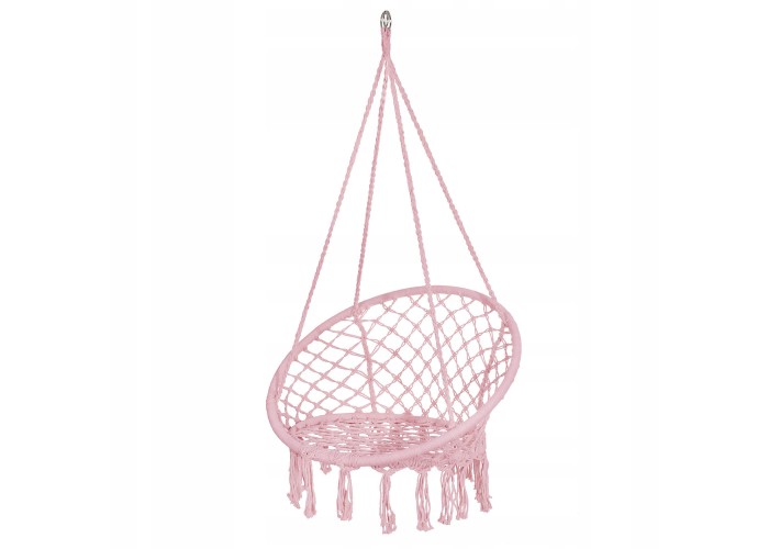 Підвісне крісло-гойдалка (плетене) Springos SPR0021 Pink