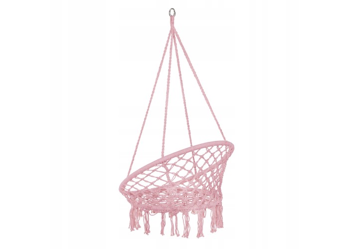 Підвісне крісло-гойдалка (плетене) Springos SPR0021 Pink