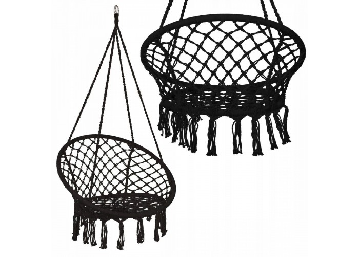 Підвісне крісло-гойдалка (плетене) Springos SPR0041 Black