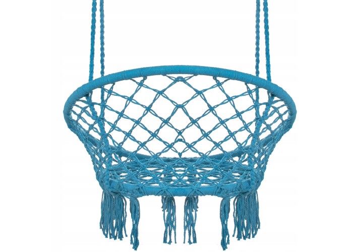 Підвісне крісло-гойдалка (плетене) Springos SPR0025 Blue