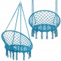 Підвісне крісло-гойдалка (плетене) Springos SPR0025 Blue