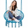 Підвісне крісло-гойдалка (плетене) Springos SPR0025 Blue