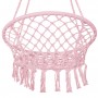 Підвісне крісло-гойдалка (плетене) Springos SPR0042 Pink