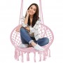 Підвісне крісло-гойдалка (плетене) Springos SPR0042 Pink