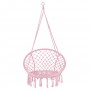Підвісне крісло-гойдалка (плетене) Springos SPR0042 Pink