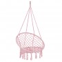 Підвісне крісло-гойдалка (плетене) Springos SPR0042 Pink