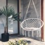 Підвісне крісло-гойдалка (плетене) з подушкою Springos SPR0027 Grey