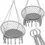 Підвісне крісло-гойдалка (плетене) з подушкою Springos SPR0027 Grey
