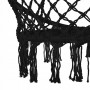 Підвісне крісло-гойдалка (плетене) з подушкою Springos SPR0028 Black