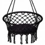 Підвісне крісло-гойдалка (плетене) з подушкою Springos SPR0028 Black