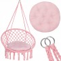 Підвісне крісло-гойдалка (плетене) з подушкою Springos SPR0029 Pink