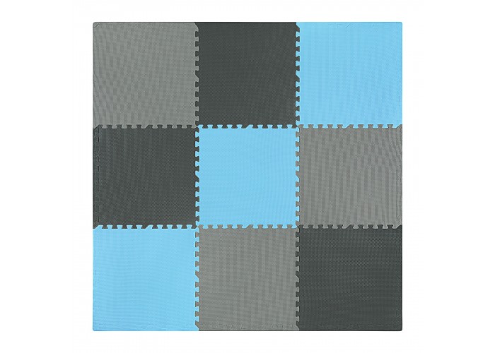 Мат-пазл (ласточкин хвіст) 4FIZJO Mat Puzzle EVA 180 x 180 x 1 cм 4FJ0156 Black/Grey/Light Blue