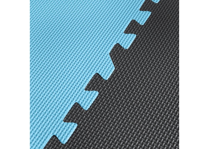 Мат-пазл (ласточкин хвіст) 4FIZJO Mat Puzzle EVA 180 x 180 x 1 cм 4FJ0156 Black/Grey/Light Blue
