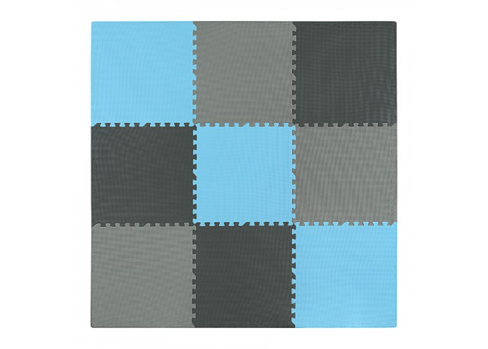 Мат-пазл (ласточкин хвіст) 4FIZJO Mat Puzzle EVA 180 x 180 x 1 cм 4FJ0156 Black/Grey/Light Blue