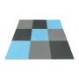 Мат-пазл (ласточкин хвіст) 4FIZJO Mat Puzzle EVA 180 x 180 x 1 cм 4FJ0156 Black/Grey/Light Blue