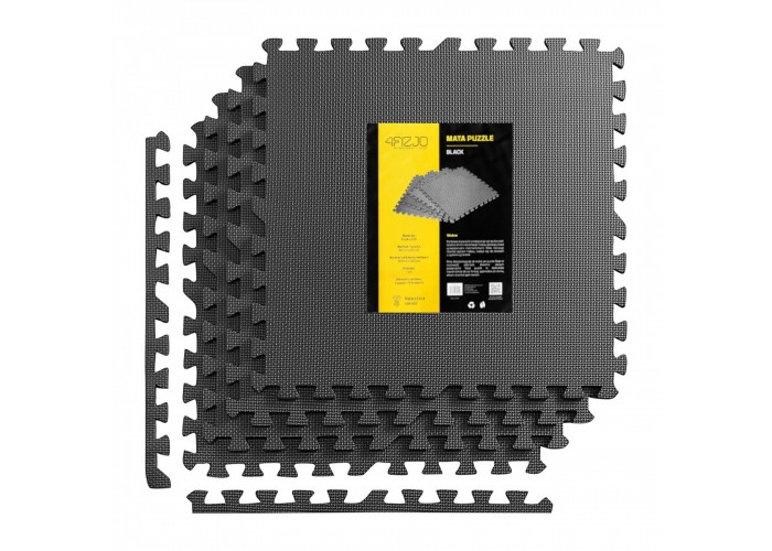 Мат-пазл (ластівчин хвіст) 4FIZJO Mat Puzzle EVA 120 x 120 x 1 cм 4FJ0060 Black