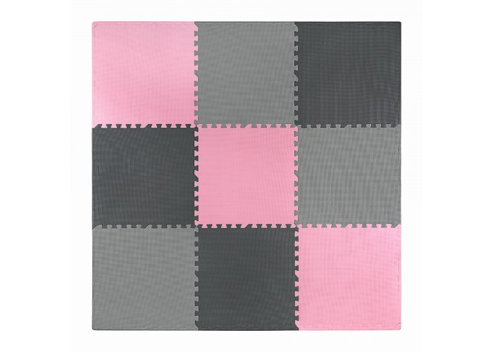 Мат-пазл (ласточкин хвіст) 4FIZJO Mat Puzzle EVA 180 x 180 x 1 cм 4FJ0157 Black/Grey/Pink