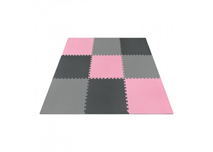 Мат-пазл (ласточкин хвіст) 4FIZJO Mat Puzzle EVA 180 x 180 x 1 cм 4FJ0157 Black/Grey/Pink
