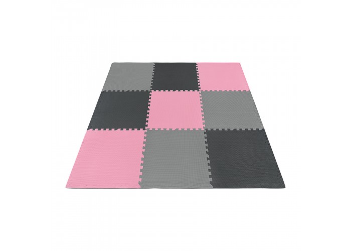 Мат-пазл (ласточкин хвіст) 4FIZJO Mat Puzzle EVA 180 x 180 x 1 cм 4FJ0157 Black/Grey/Pink