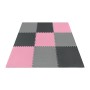 Мат-пазл (ласточкин хвіст) 4FIZJO Mat Puzzle EVA 180 x 180 x 1 cм 4FJ0157 Black/Grey/Pink