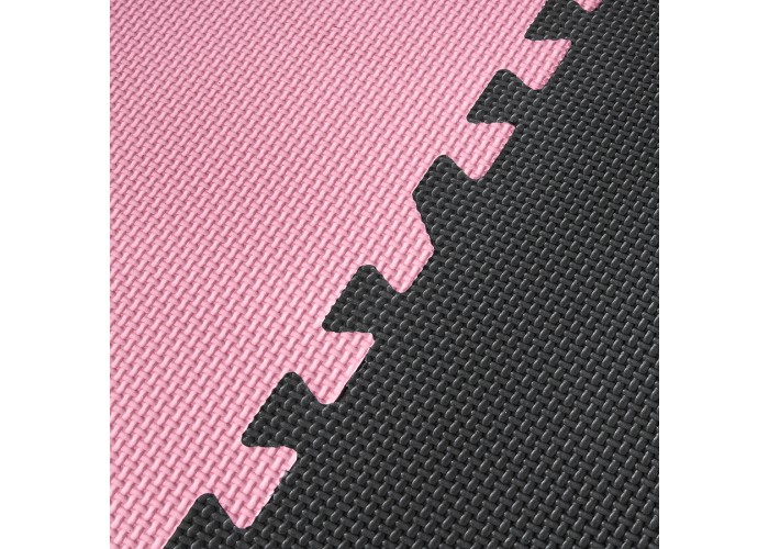Мат-пазл (ласточкин хвіст) 4FIZJO Mat Puzzle EVA 180 x 180 x 1 cм 4FJ0157 Black/Grey/Pink