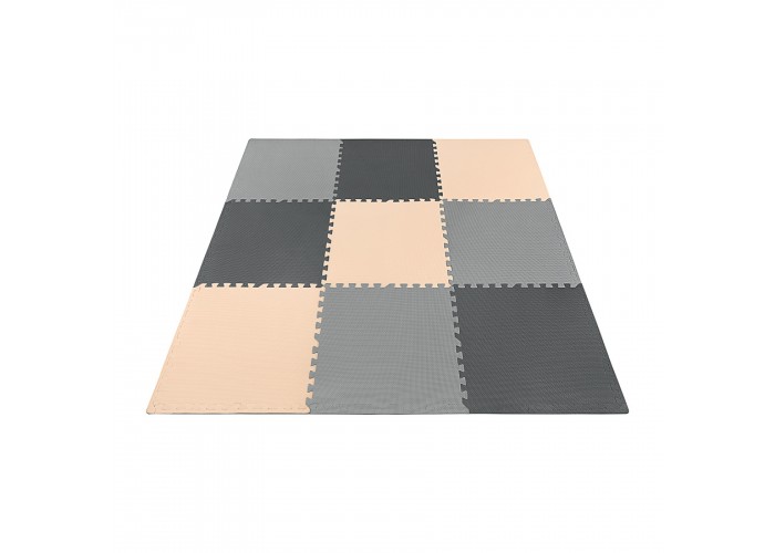 Мат-пазл (ласточкин хвіст) 4FIZJO Mat Puzzle EVA 180 x 180 x 1 cм 4FJ0158 Black/Grey/Biege